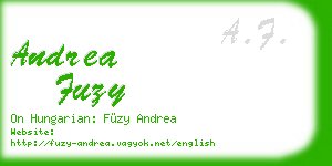 andrea fuzy business card