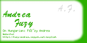 andrea fuzy business card